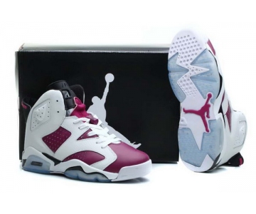 Wholesale Cheap Air Jordan 6 Grapes Shoes White/purple-black