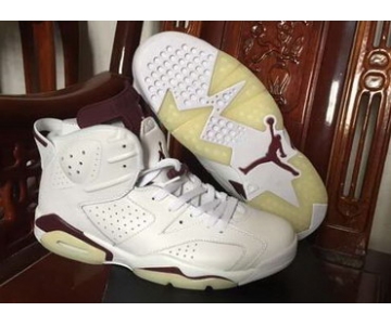 Wholesale Cheap Air Jordan 6 Maroon White/New Maroon