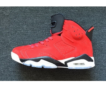 Wholesale Cheap Air Jordan 6 Retro Red Suede University Red/Black