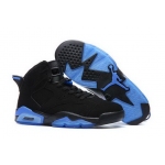 Wholesale Cheap Air Jordan 6 Retro Shoes Black/Transparent blue