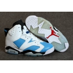Wholesale Cheap Air Jordan 6 Retro Shoes White/gamma blue-white