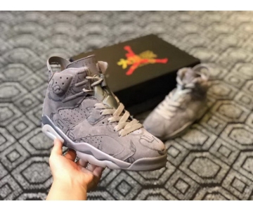 Wholesale Cheap KAWS X Air Jordan 6 Customs Shoes Cool Grey