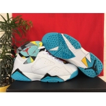 Wholesale Cheap Air Jordan 7 Retro Shoes White/blue-yellow-red