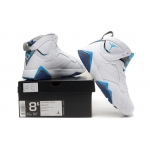 Wholesale Cheap Air Jordan 7 Retro Shoes white/French blue