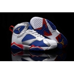 Wholesale Cheap Men's Air Jordan 7 Retro Shoes Blue/silver-white-red