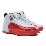 Wholesale Cheap Air Jordan 12 Cherry White/Varsity Red Black
