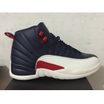 Wholesale Cheap Air Jordan 12 College Navy Dark Blue/White-Red