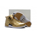 Wholesale Cheap Air Jordan 12 Metal Gold Gold Black White