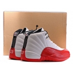Wholesale Cheap Air Jordan 12 Retro Away White/Fire red