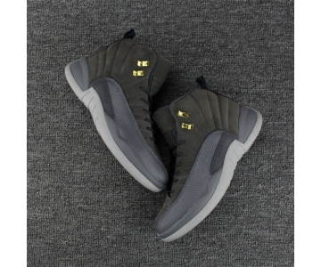 Wholesale Cheap Air Jordan 12 Retro Cool Grey Gray/gold