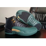 Wholesale Cheap Air Jordan 12 Retro Shoes Black Green Gold