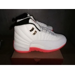 Wholesale Cheap Air Jordan 12 Retro Shoes White Orange