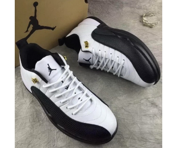Wholesale Cheap Air Jordan 12 Taxi Low White Black