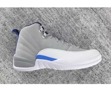 Wholesale Cheap Air Jordan 12 University Blue Wolf Grey/White