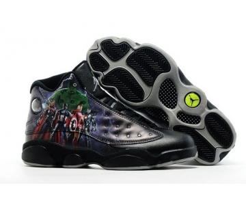 Wholesale Cheap Air Jordan 13 The Avengers Black/Super hero