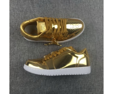 Wholesale Cheap Air Jordan 1 Low Pinnacle Metallic gold/White