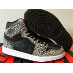 Wholesale Cheap Air Jordan 1 Retro Elephant Print Black/Cement-white