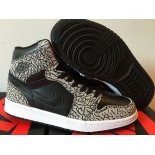 Wholesale Cheap Air Jordan 1 Retro Elephant Print Black/Cement-white