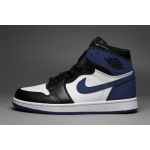 Wholesale Cheap Air Jordan 1 Retro Shoes Dark Blue/Black-White