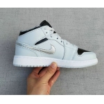 Wholesale Cheap Air Jordan 1 Retro Shoes Wolf Grey/Black-Silver