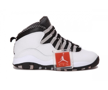 Wholesale Cheap AIR JORDAN 10 RETRO STEEL 2013 Shoes WHITE/BLACK-LIGHT STEEL GREY