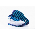 Wholesale Cheap Air Jordan 10 Charlotte White/Concord-Blue Lagoon-Black