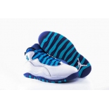 Wholesale Cheap Air Jordan 10 Charlotte White/Concord-Blue Lagoon-Black