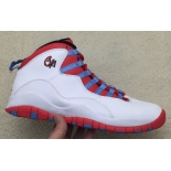 Wholesale Cheap Air Jordan 10 Chicago Flag White/red-blue