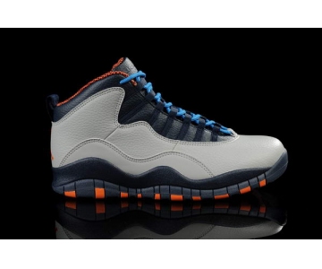 Wholesale Cheap Air Jordan 10 Retro New releases Shoes cool gray/black-blue-orange
