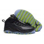 Wholesale Cheap Air Jordan 10 Retro Shoes Black/Venom Green