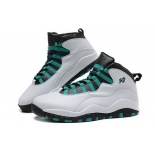 Wholesale Cheap Air Jordan 10 Retro Shoes White/Green-black