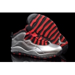 Wholesale Cheap Air Jordan 10 Retro Shoes silver/red-black