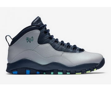 Wholesale Cheap Air Jordan 10 Rio Grey/Blue