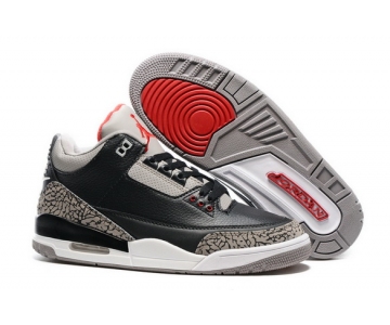 Wholesale Cheap Air Jordan 3 Black Cement Restocked Black/Cement-Red-White