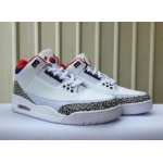 Wholesale Cheap Air Jordan 3 Retro Korea White/Grey Cement-Black-Red