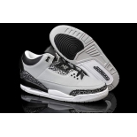 Wholesale Cheap Air Jordan 3 Retro Shoes Gray/balck-Elephant pattern