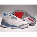 Wholesale Cheap Air Jordan 3 true blue 2011 release Shoes Blue/White