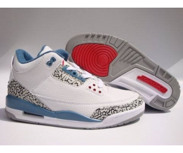Wholesale Cheap Air Jordan 3 true blue 2011 release Shoes Blue/White