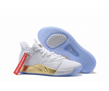 Wholesale Cheap Nike PG 3 White Gold
