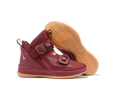 Wholesale Cheap Nike Lebron James Soldier 13 Women Shoes Wine Red