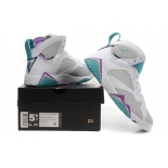 Wholesale Cheap WMNS Air Jordan 7 GS Shoes White/blue-purple