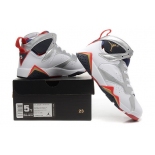 Wholesale Cheap WMNS Air Jordan 7 GS Shoes White/silver-blue-black-red