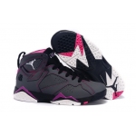 Wholesale Cheap Womens Air Jordan 7 Retro Shoes Dark grey/purple-white