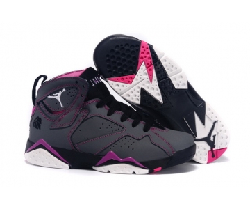 Wholesale Cheap Womens Air Jordan 7 Retro Shoes Dark grey/purple-white