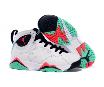 Wholesale Cheap Womens Air Jordan 7 Retro Shoes White/green-red-black