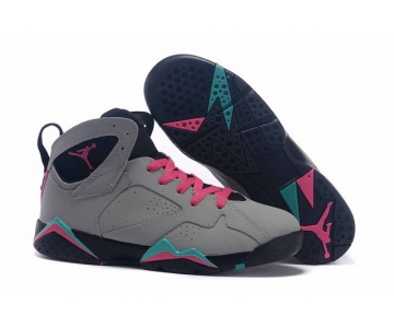 Wholesale Cheap Womens Air Jordan 7 Shoes Cool grey/pink-black