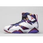 Wholesale Cheap Womens Jordan 7 Retro Shoes White/Purple-red