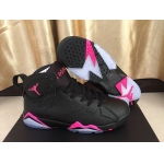 Wholesale Cheap Womens Jordan VII Retro Shoes Black Pink