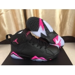 Wholesale Cheap Womens Jordan VII Retro Shoes Black Pink
