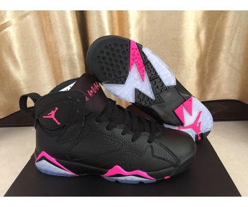 Wholesale Cheap Womens Jordan VII Retro Shoes Black Pink